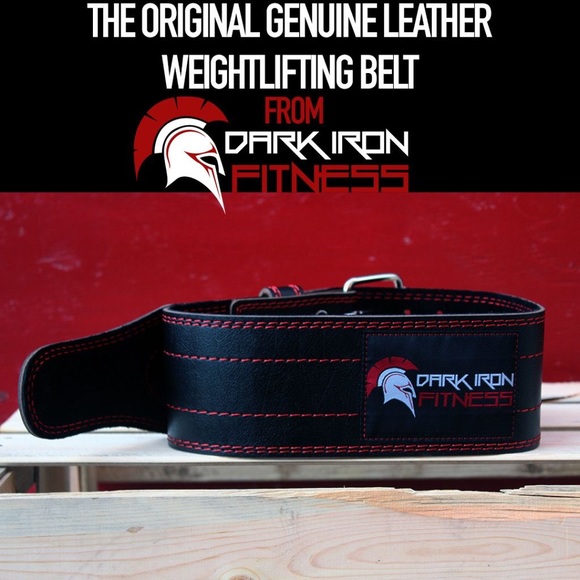 Dark Iron Weightlifting Fitness Belt Men Women - Picture 1 of 8